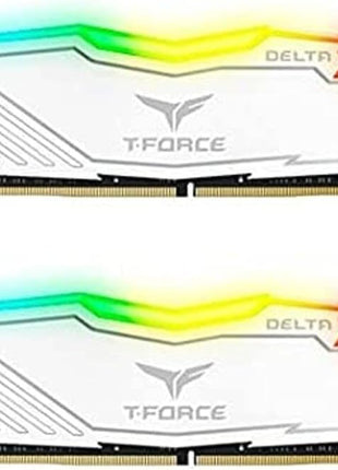 TEAMGROUP Team T-Force Delta RGB DDR4 Gaming Memory, 2 x 8 GB, 3200 Mhz, 288 Pin DIMM, White