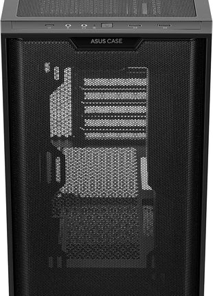 ASUS A21 Black Micro ATX PC Case Supports BTF Hidden Connector Technology, Graphics Cards up to 380mm, 360mm Coolers, & ATX PSUs, Includes Porous Front-Panel mesh, 2 Year Warranty