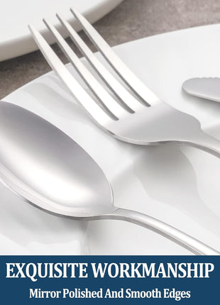 Dinner Forks,Set of 16 Top Food Grade Stainless Steel Silverware Forks,Table Forks,Flatware Forks,8 Inches,Mirror Finish & Dishwasher Safe,Use for Home,Kitchen or Restaurant