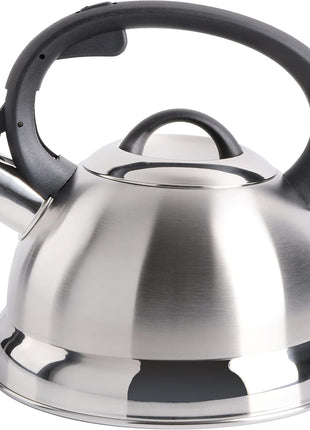Mr. Coffee Flintshire Stainless Steel Whistling Tea Kettle, 1.75 Quart, Brushed Satin