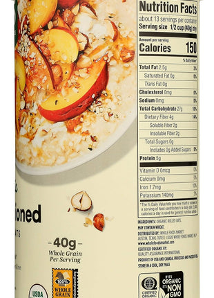 365 by Whole Foods Market, Organic Old Fashioned Rolled Oats, 18 Ounce