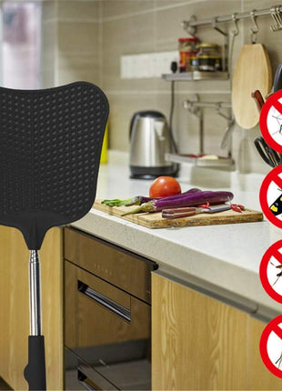 Foxany Telescopic Fly Swatters, Durable Plastic Fly Swatter Heavy Duty Set, Flyswatter with Stainless Steel Handle for Indoor/Outdoor/Classroom (2 Pack)