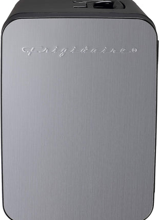 Frigidaire Portable 10L, 15-can Mini Fridge Brushed Stainless Steel 110V (AC) Wall outlet. Plugs into a 12V Car adapter or home outlet. EFMIS183-B-SS (Renewed)