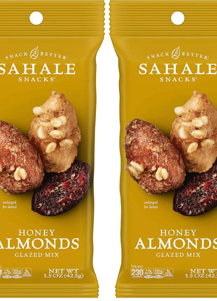 Sahale Snacks Honey Almonds Glazed Mix, 1.5 Ounces (Pack of 36)