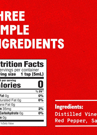 TABASCO Brand Original Red Pepper Hot Sauce, Medium Heat, Glass Bottle, Classic & Versatile Flavor, Three Simple Ingredients, Great for Dips, Tacos, Eggs, Pizza, Oysters & More, 12 Fl Oz (Pack of 1)