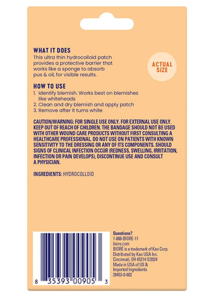 Biore Cover & Conquer Blemish Patches, Ultra-Thin Hydrocolloid, 30 Ct | Medical Grade Design, Covers Zits & Blemishes, Discreet Wear, HSA/FSA Approved, Helps Protect Spots