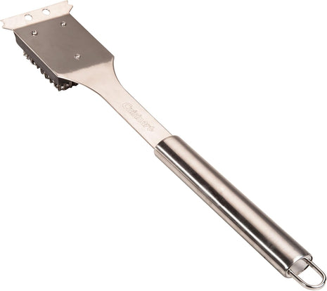 Cuisinart Stainless Steel 16.5 inch Long Handle Grill Cleaner Brush and Scraper for BBQ, Griddle, Grills, Cookout Tool, Grill Brush for Outdoor Grills BBQ Accessories