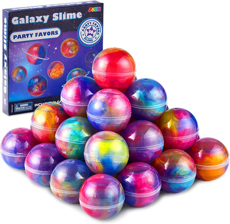 JOYIN Slime Party Favors, 36 Pack Galaxy Slime Ball- Stretchy, Non-Sticky, Mess-Free, Stress Relief, and Safe - Toys for Girls and Boys - Easter, Classroom Reward, Party Supplies, Valentines