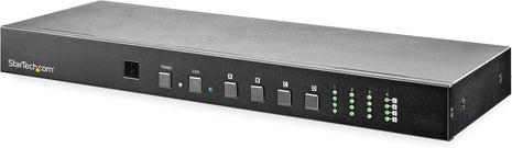 StarTech.com 4x4 HDMI Matrix Switch with Audio and Ethernet Control - 4K 60Hz Video - Rack Mount HDMI 2.0 Splitter with Remote, TAA (VS424HD4K60)