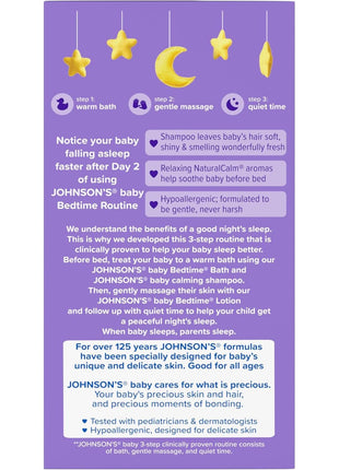 Johnson's Baby Sleepy Time Bedtime Gift Set with Relaxing NaturalCalm Aromas, Bedtime Baby Bath Shampoo, Wash & Lotion, Baby Bedtime Essentials, Hypoallergenic & Paraben-Free, 3 Items