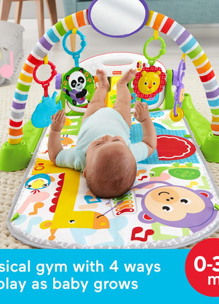 Fisher-Price Baby Playmat Deluxe Kick & Play Piano Gym for Learning & 2 Maracas Soft Rattles for Newborn to Toddler Play Ages 0+ Months