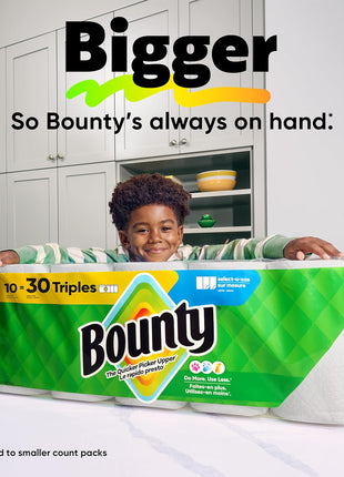 Bounty Select A Size Paper Towels, White, 8 Triple Rolls = 24 Regular Rolls
