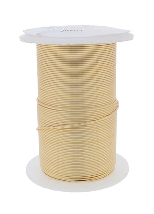 The Beadsmith Wire Elements 20-Gauge Lacquered Tarnish-Resistant Copper Wire for Jewelry Making, 15 Yard, 13.72 Meter Spool (Gold)