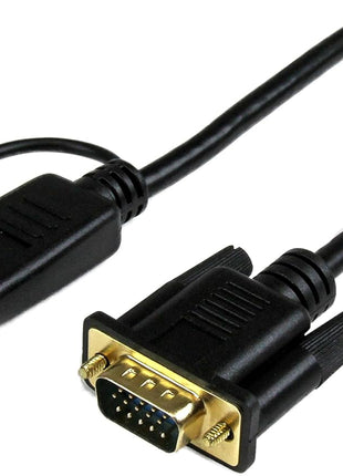 StarTech.com HDMI to VGA Cable - 10 ft / 3m - 1080p - 1920 x 1200 - Active HDMI Cable - Monitor Cable - Computer Cable (HD2VGAMM10)