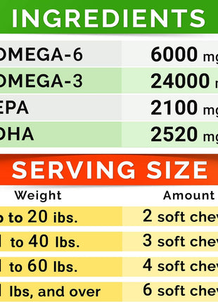 StrellaLab Fish Oil Omega 3 Treats for Dogs (540 Treats) - Allergy & Itch Relief - Skin & Coat Supplement - Joint Health - Wild Alaskan Salmon Oil - Shedding, Itchy Skin Relief - Omega 3 6 9 - EPA&DHA
