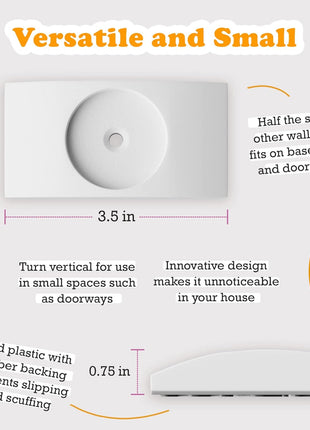 Wall Nanny - Baby Gate Wall Protector (Made in USA) Protects Walls and Doorways from Pet Gates - for Pressure Mounted Indoor Safety Baby Gates - White