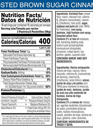 Pop-Tarts Toaster Pastries, Breakfast Foods, Kids Snacks, Family Pack, Frosted Brown Sugar Cinnamon (32 Pop-Tarts)