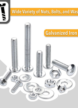 Mr. Pen- Bolts, Nuts, and Washer Assortment Kit, 113 pcs, Assorted Nuts and Bolts, Washer Kit