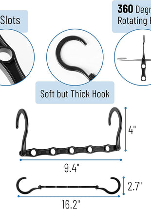 Mr. Pen- Space Saving Hangers, Black, 8 Pack, Clothes Organizers, Shirt Hangers, Magic Closet Space Savers