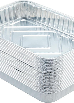 20Pack Drip Pans Compatible with Weber Grills Spirit Gas Grills, Q Grills, Genesis and Genesis II LX 200 300 Series,Disposable Aluminum Foil BBQ Grease Trays, 8.5 x 6 Inch