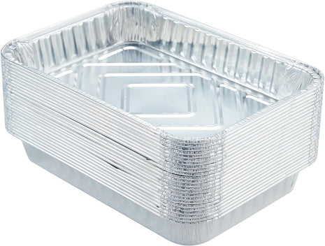 20Pack Drip Pans Compatible with Weber Grills Spirit Gas Grills, Q Grills, Genesis and Genesis II LX 200 300 Series,Disposable Aluminum Foil BBQ Grease Trays, 8.5 x 6 Inch