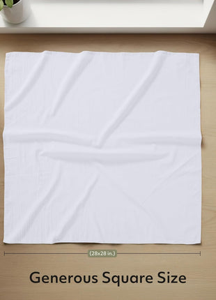 Utopia Kitchen White Flour Sack Towels [12 Pack - 28 x 28 Inch] 100% Cotton | Tea Towels for Cleaning & Drying - Highly Absorbent Kitchen Dish Cloth