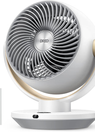 DREO Fan for Bedroom, Desk Air Circulator Fans with Remote, 11 Inch Table Fan for Whole Room, 65ft Powerful Airflow, 120° Vertical Manual and 90° Oscillating, 4 Speeds, 8H Timer, 25dB Quiet, Home