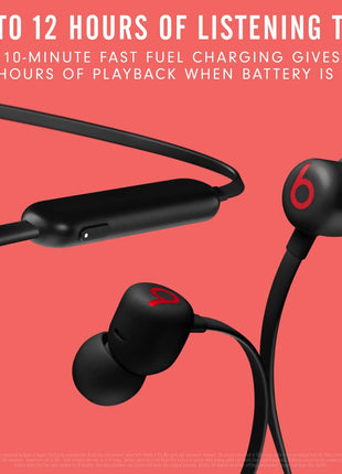 Beats Flex Wireless Earbuds - Apple W1 Headphone Chip, Magnetic Earphones, Class 1 Bluetooth, 12 Hours of Listening Time, Built-in Microphone - Black