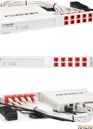 Rackmount.IT Rack Mount Kit for Fortinet FortiGate 80F / 81F / 80F-Bypass – 1U 19" Rackmount – Front-Facing Ports (RM-FR-T15)