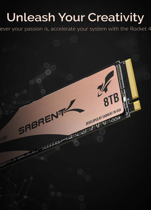 SABRENT 8TB Rocket 4 Plus NVMe 4.0 Gen4 PCIe M.2 Internal SSD Extreme Performance Solid State Drive R/W 7100/6600MB/s (SB-RKT4P-8TB)