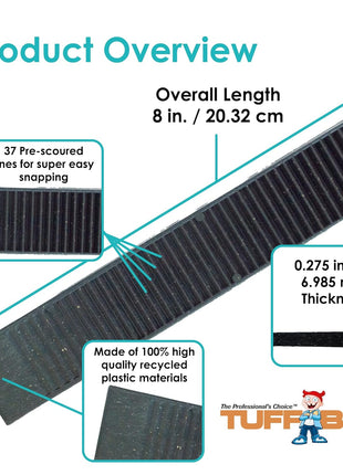 Composite Shims and Leveling Wedges (12 Pack, 8") - Made in USA - Extreme Load Support Plastic Shims for Leveling - Table, Floor, Doors, Toilet, and Furniture Levelers