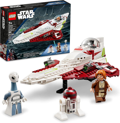 LEGO Star Wars OBI-Wan Kenobi's Jedi Starfighter 75333 Building Toy Set - Features Minifigures, Lightsaber, Clone Starship from Attack of the Clones, Great Gift for Kids, Boys, and Girls Ages 7+