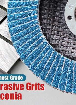 EZARC Flap Discs 40 Grit, 4 1/2 x 7/8-Inch Flap Sanding Disc, Type 29 Zirconia Grinding Wheel for Stainless Steel, Sheet Metal (10 Pack)