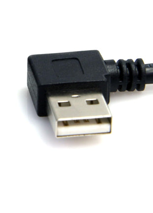 StarTech.com 91cm (3 ft.) / 91cm A Right Angle to B Right Angle USB Cable - 0.91m Right Angle USB 2.0 - 1x USB A 1x USB B - Black (USB2HAB2RA3)