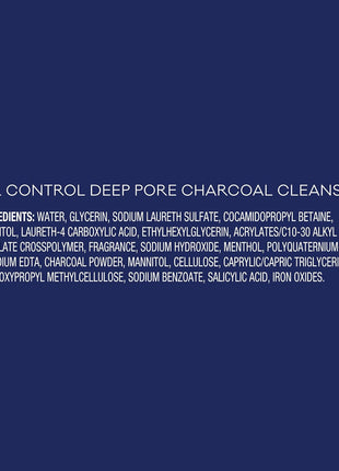 Biore Deep Pore Charcoal Face Wash For Oily Skin, 6.77 fl oz | Daily Facial Cleanser, Removes Dirt & Makeup, Charcoal Formula, Deep Pore Cleansing