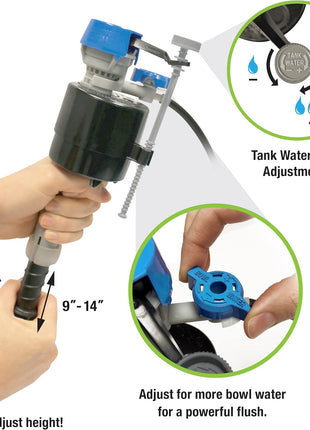 Fluidmaster K-400H-039 Toilet Fill Valve & 2-Inch Flapper Repair Kit