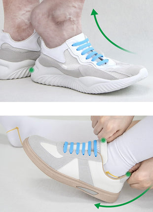 INMAKER No Tie Shoelaces for Adults and Kids, Elastic Laces for Sneakers | Rubber Silicone Tieless Laces, Stretchy Shoelaces