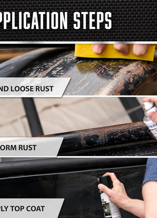 Rust-Oleum 248658 Stops Rust Reformer Spray Paint, 10.25 oz, Matte Black
