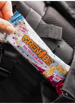 Grenade Carb Killa High Protein and Low Sugar Candy Bar, 12 x 60 g - Birthday Cake