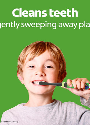 Colgate Kids Battery Powered Minecraft Toothbrush, Extra Soft | For Kids Ages 3 and Up, Extra Soft Bristles, Battery Powered, Easy On/Off Switch, Lay Flat Handle, Fun Minecraft Design