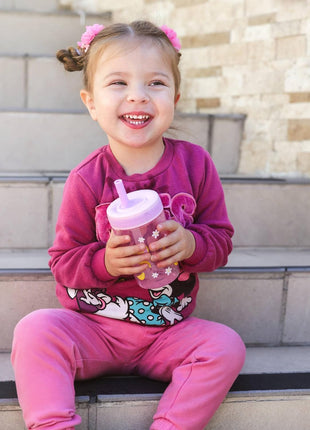 Zak Designs Kelso Toddler Cups For Travel or At Home, 15oz 2-Pack Durable Plastic Sippy Cups With Leak-Proof Design is Perfect For Kids (Sweet Berry, Lemon Zest)