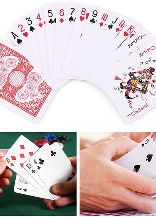 LotFancy Playing Cards, 12 Pack, Decks of Cards Bulk, Poker Size, Standard Index, for Blackjack, Euchre, Canasta Card Game, 6 Blue and 6 Red, Casino Grade Poker Cards
