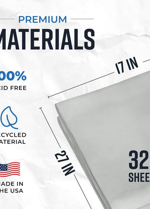 Bryco Goods Newsprint Packing Paper Sheets for Moving - 10lb - 320 Sheets of Newspaper Paper - Wrapping and Protecting Fragile Items, Box Filler, Shipping Supplies - 27 inch x 17 inch - Made in the USA