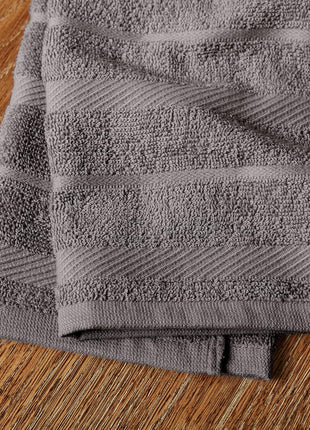 KitchenAid Albany Kitchen Towel 4-Pack Set, Charcoal Grey/White, 16"x26"