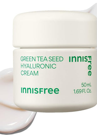 Innisfree Green Tea Seed Hyaluron Cream 50ml - Genuine Product Moisturizer Water-rich Oily Skin Dry Skin Combination Skin Dryness Korean Cosmetics