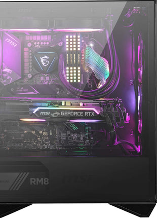 MSI MPG GUNGNIR 110R - Premium Mid-Tower Gaming PC Case - Tempered Glass Side Panel - 4 x ARGB 120mm Fans - Liquid Cooling Support up to 360mm Radiator - Two-Tone Design