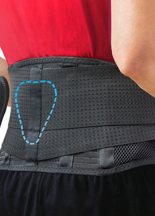 Sparthos Back Brace for Women & Men, Sciatica, Lower Back Pain - Black-L | Herniated Disc & Scoliosis Pain Relief, Adjustable Back Support Belt, Lumbar Pad, Breathable Mesh for Work & Heavy Lifting