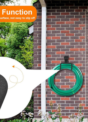 Metal Garden Hose Holder - Heavy Duty Hose Hanger Wall Mounted Water Hose Holder for Outside Yard, Sturdy Hose Reel Hose Hooks for Water Hose, Extension Cords