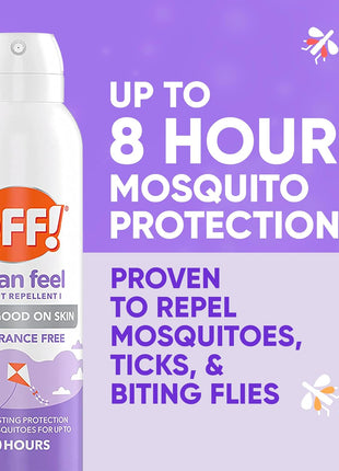 OFF! Clean Feel Insect Repellent Aerosol with 20% Picaridin - Long-Lasting DEET-Free Protection from Mosquitoes, Fragrance-Free Pest Control For Ticks & Flies, Camping, Bug Spray - 5 oz | insect-repellants