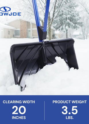 Snow Joe Snow Shovel with 18-Inch Blade and Assist Handle, 3.5 Lbs - Heavy-Duty Lightweight Shoveling Tool for Ice Removal, Shovelution SJ-SHLV01